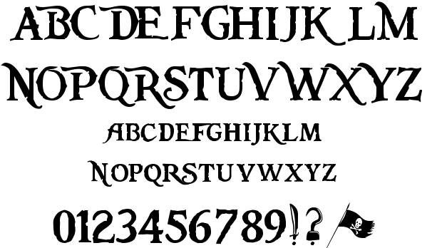 font pieces of eight